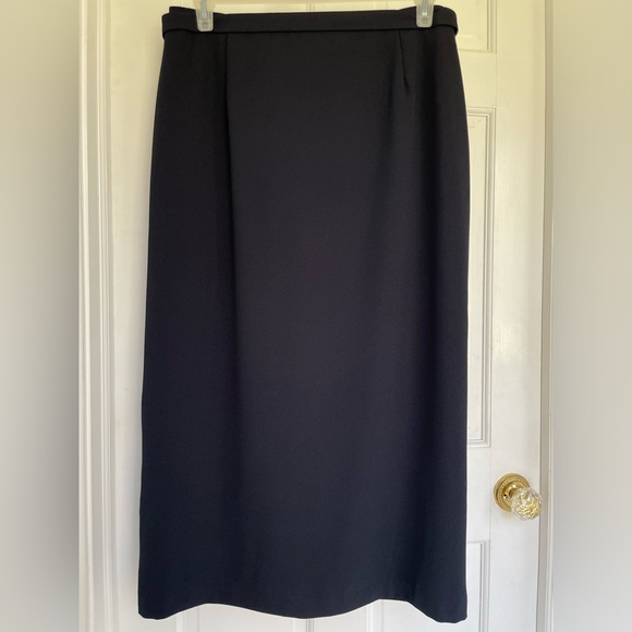 Stylish, navy blue maxi wrap skirt, size 16 petite by S. C. basics - Picture 10 of 10